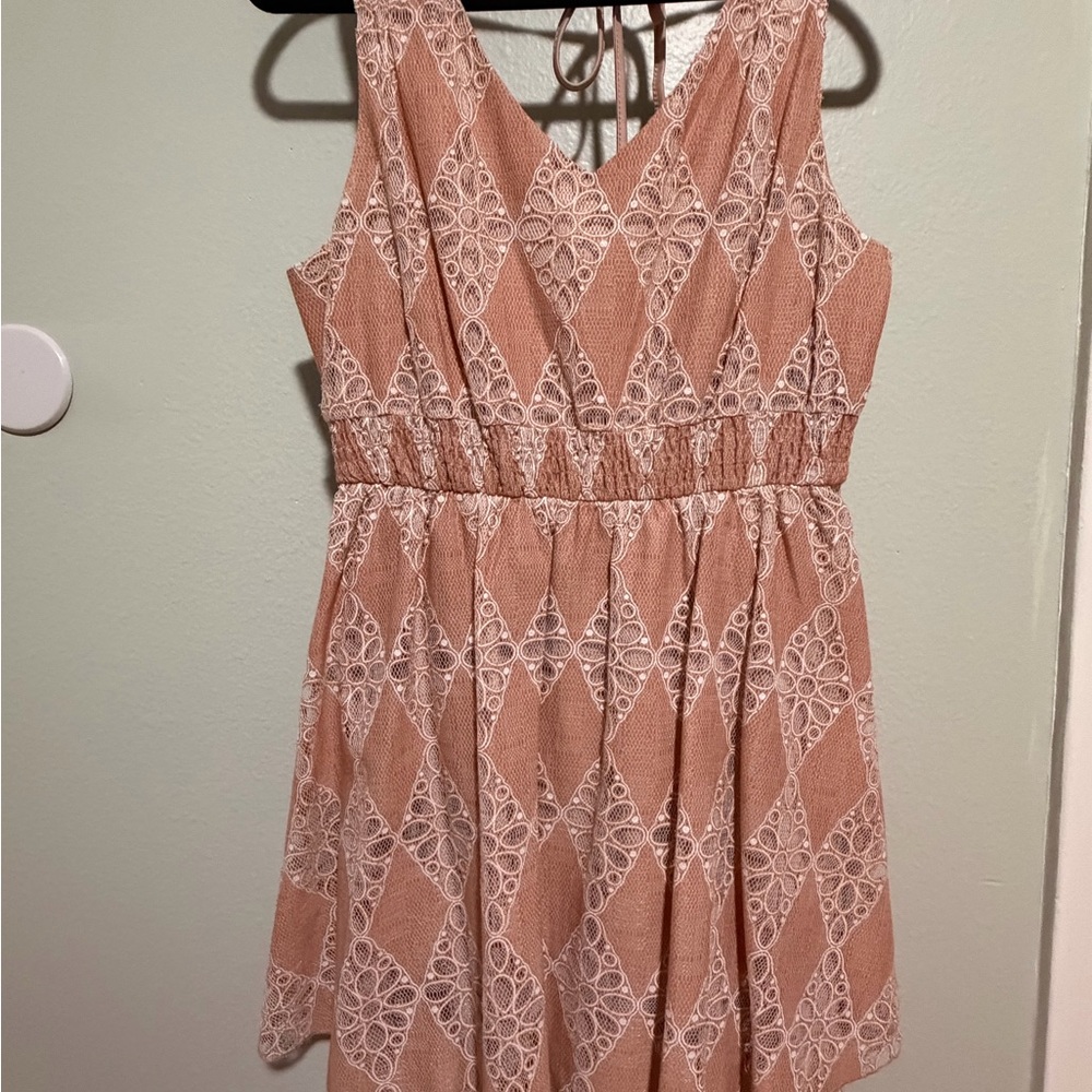 American Rag Cie Sleeveless Lace Overlay Short Dress